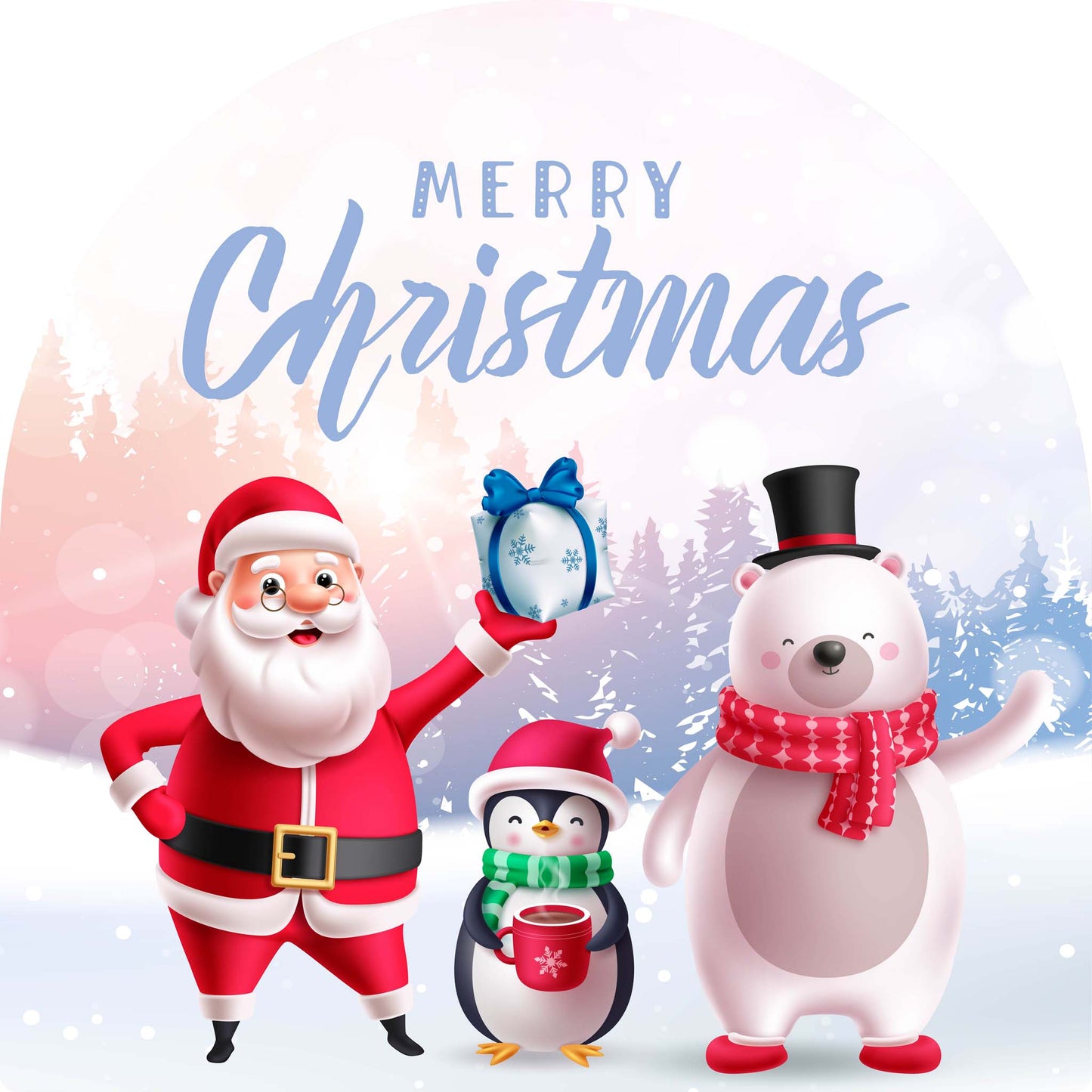 Santa Penguin Polar Bear