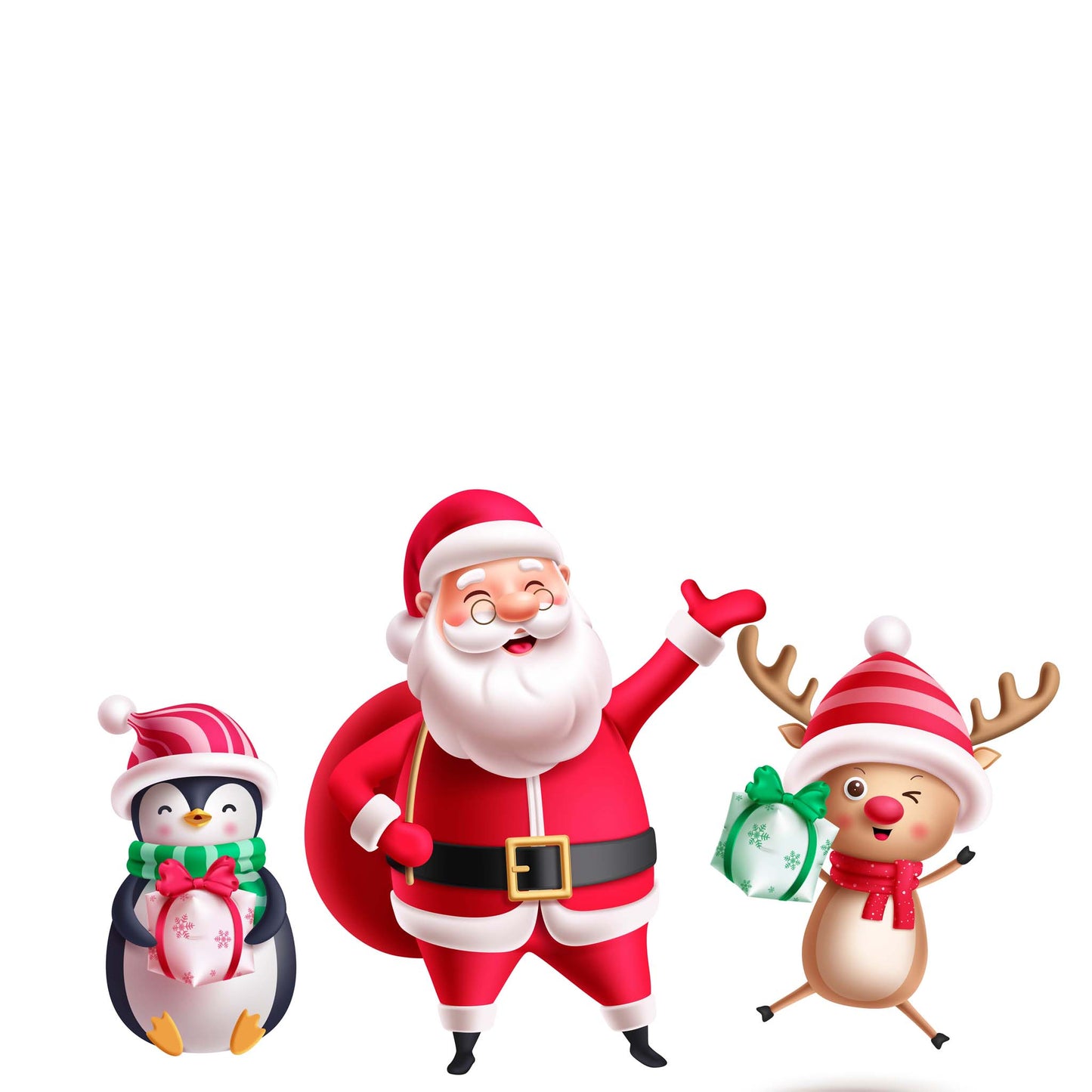 Penguin Santa Reindeer