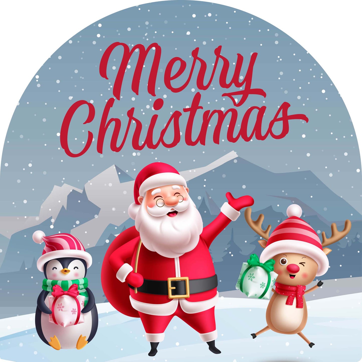 Penguin Santa Reindeer