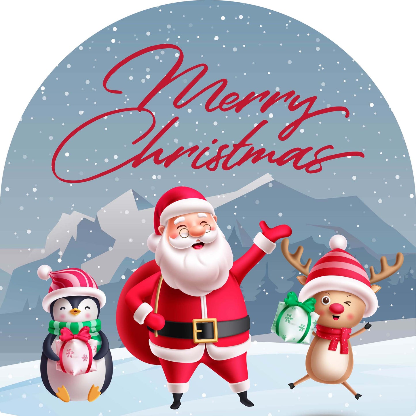 Penguin Santa Reindeer