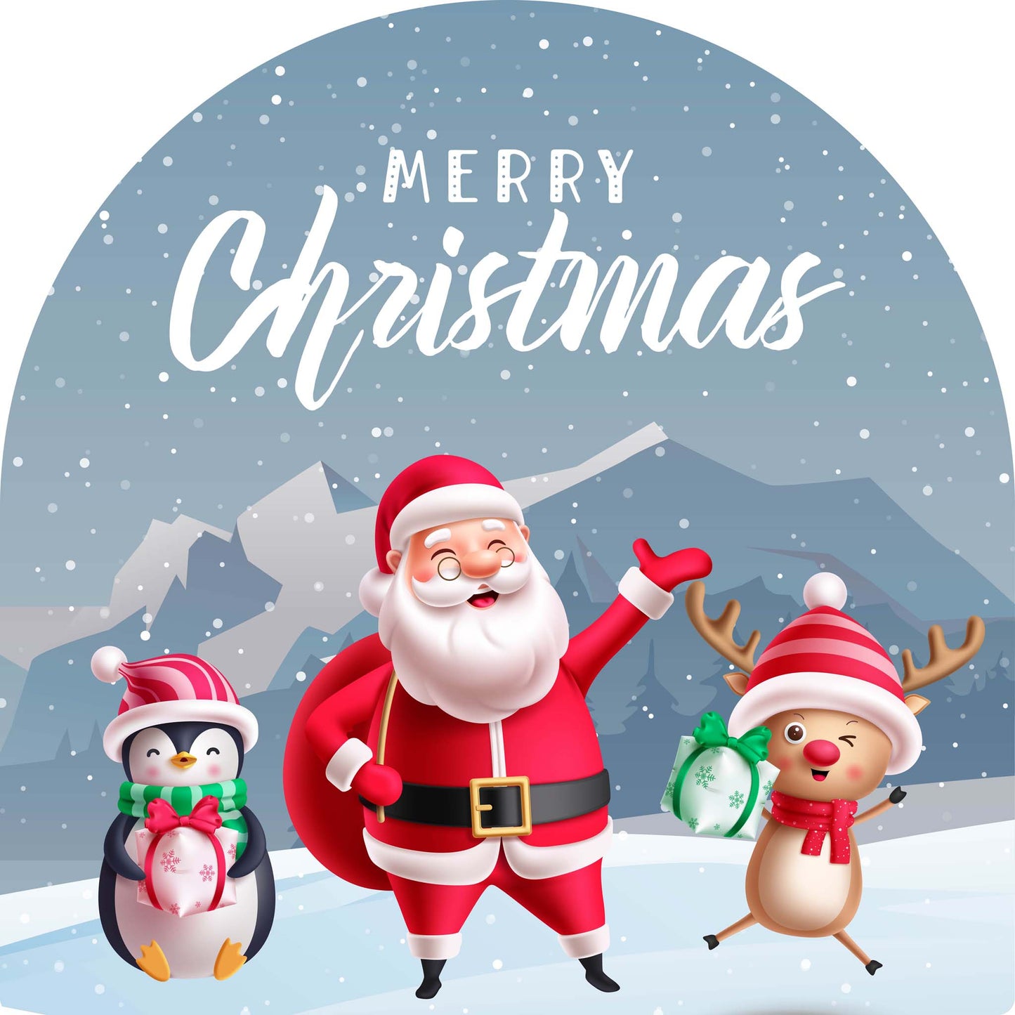 Penguin Santa Reindeer