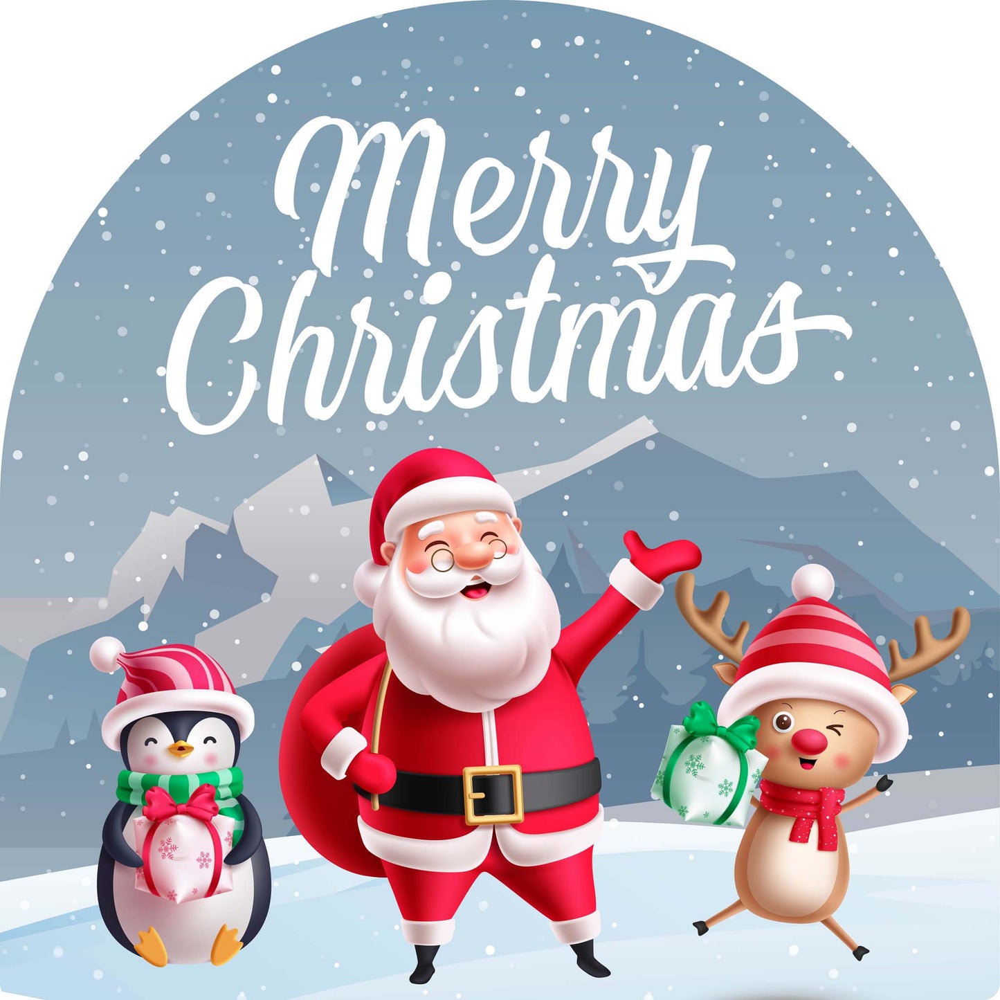 Penguin Santa Reindeer