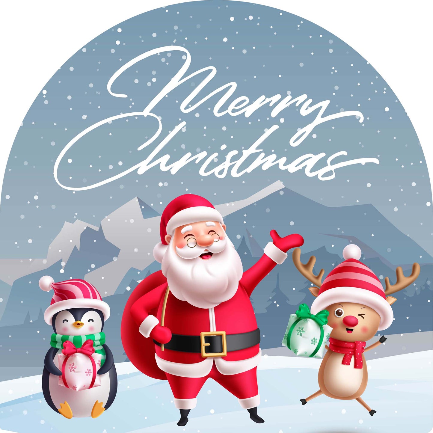 Penguin Santa Reindeer