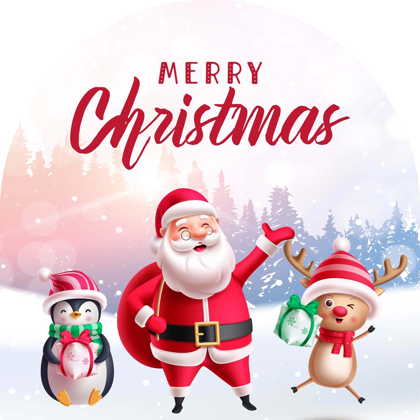 Penguin Santa Reindeer