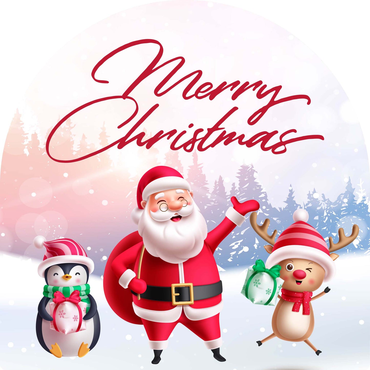 Penguin Santa Reindeer