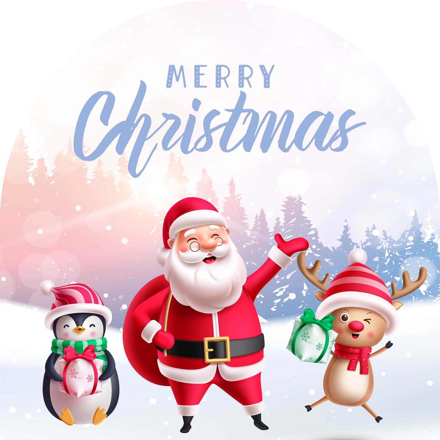 Penguin Santa Reindeer