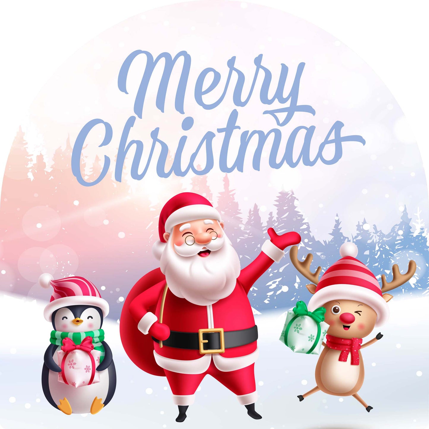 Penguin Santa Reindeer