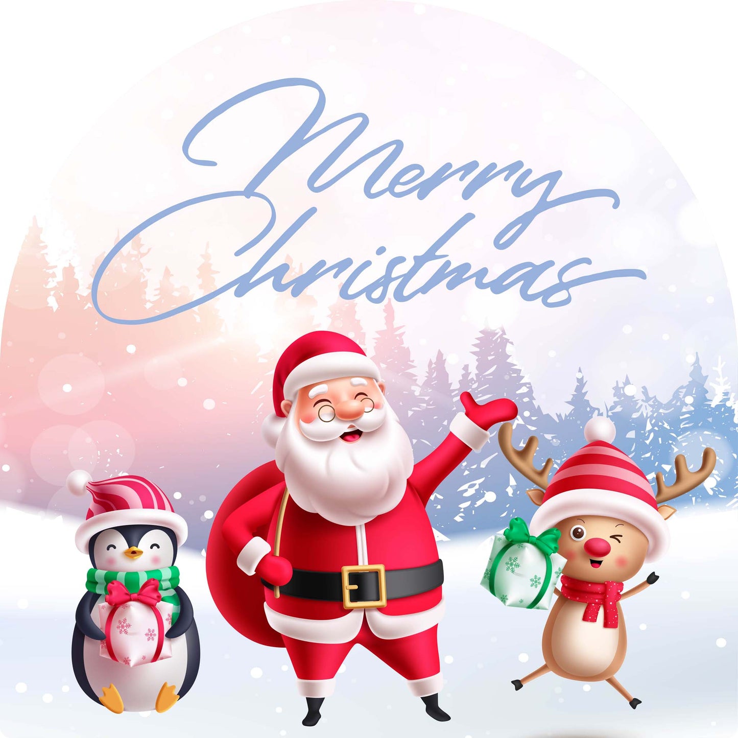 Penguin Santa Reindeer