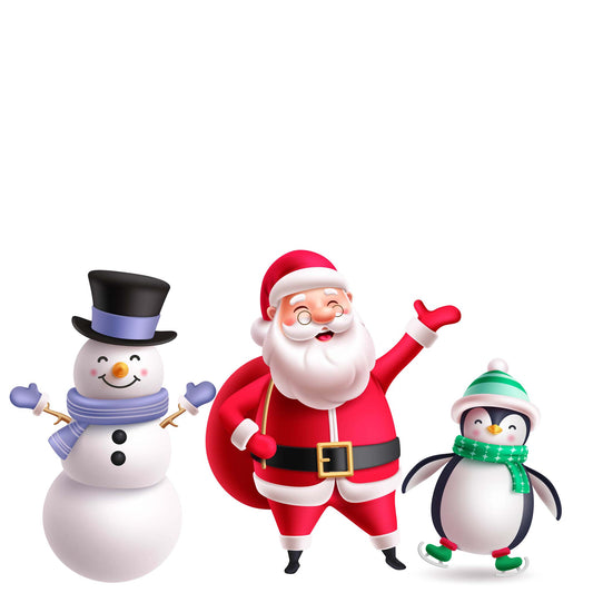 Snow Person Santa Penguin