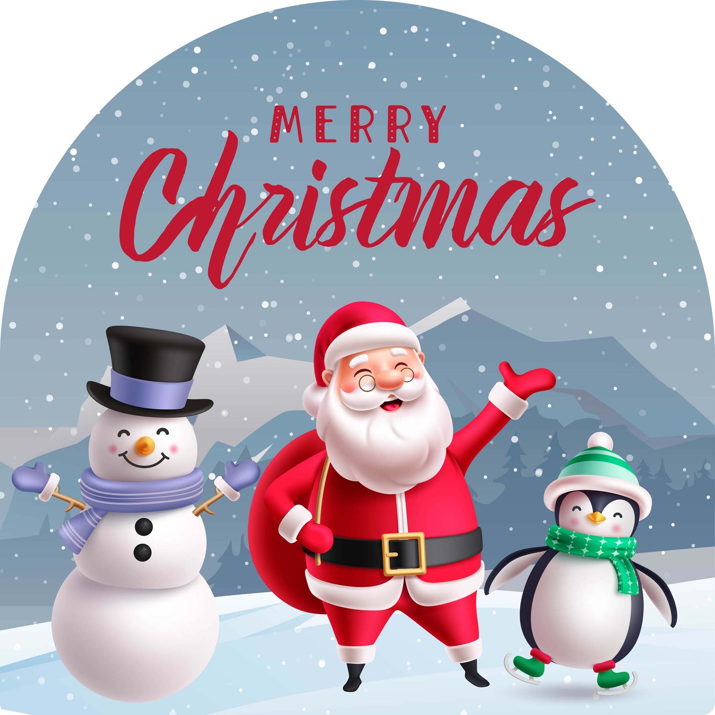 Snow Person Santa Penguin