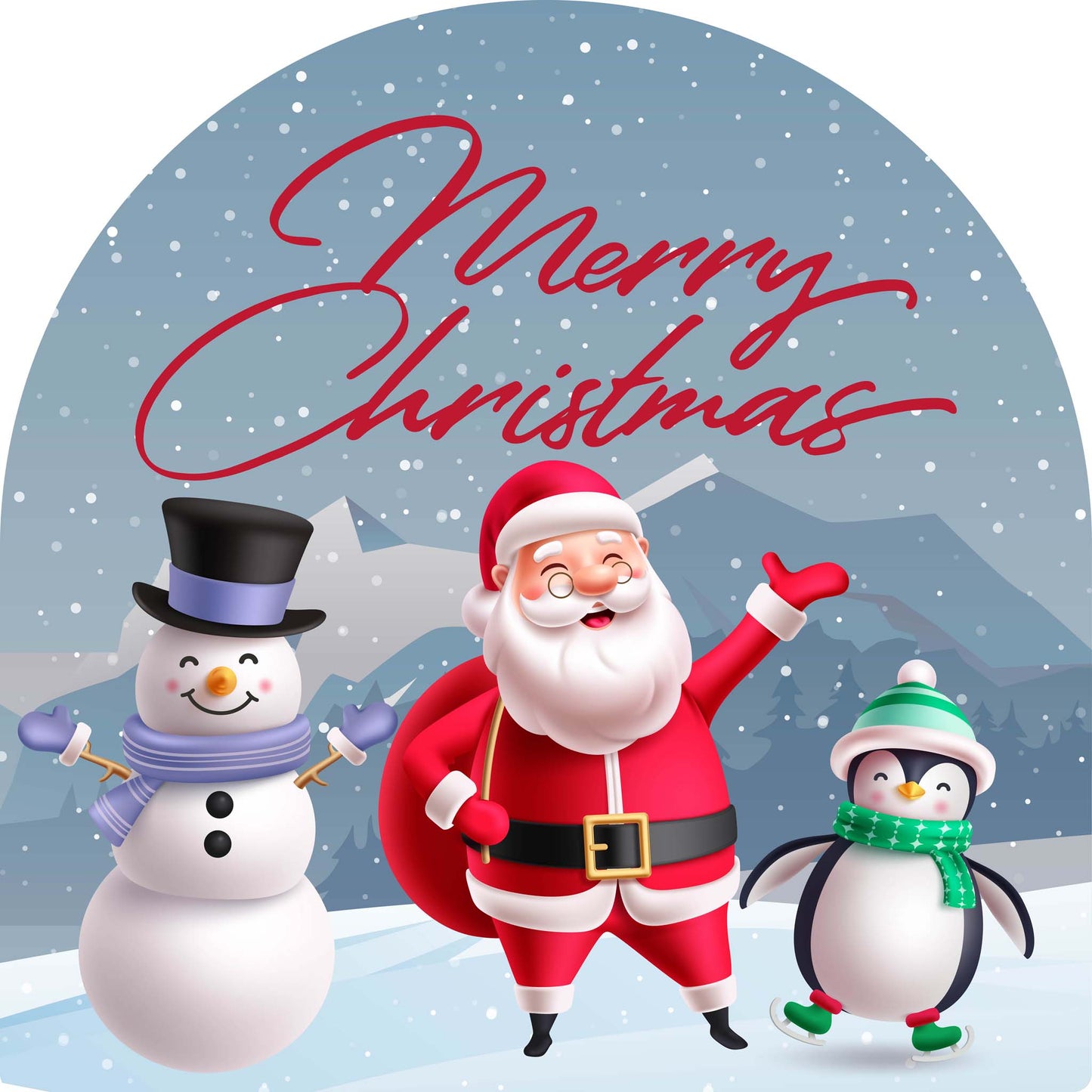 Snow Person Santa Penguin