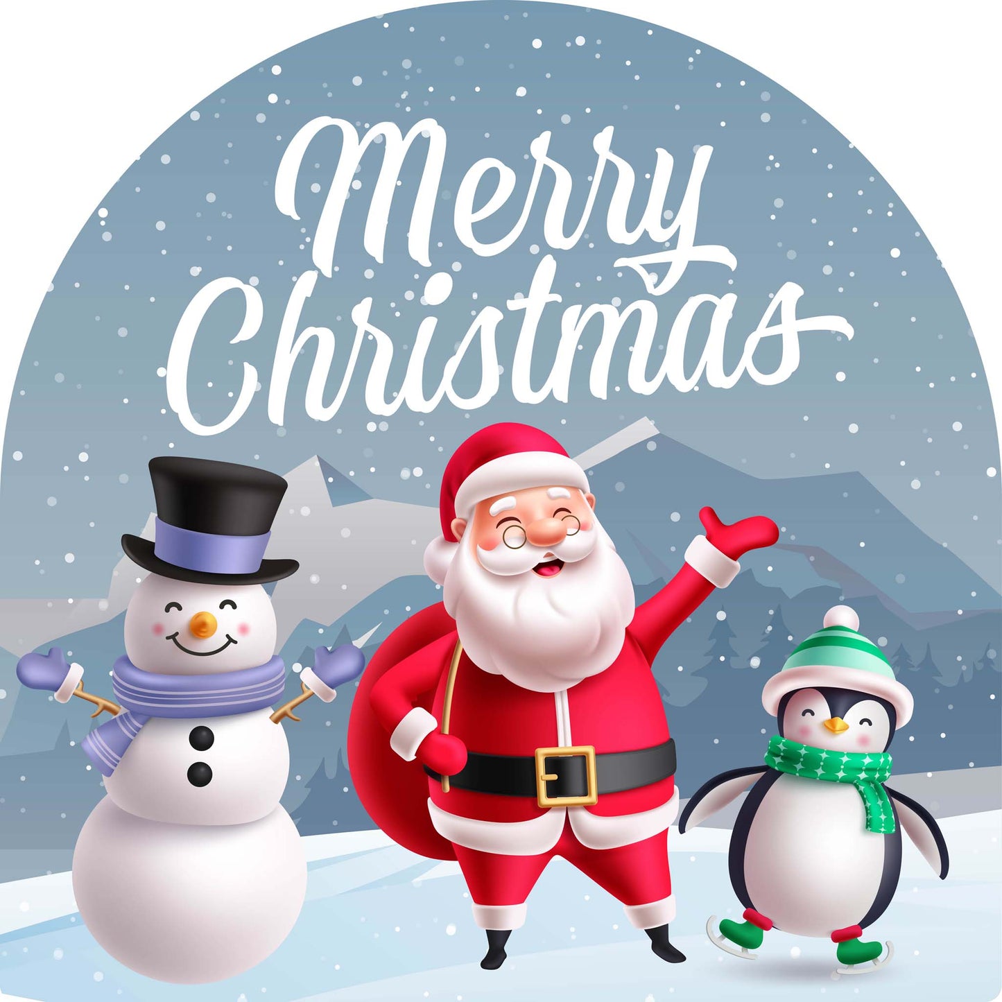 Snow Person Santa Penguin