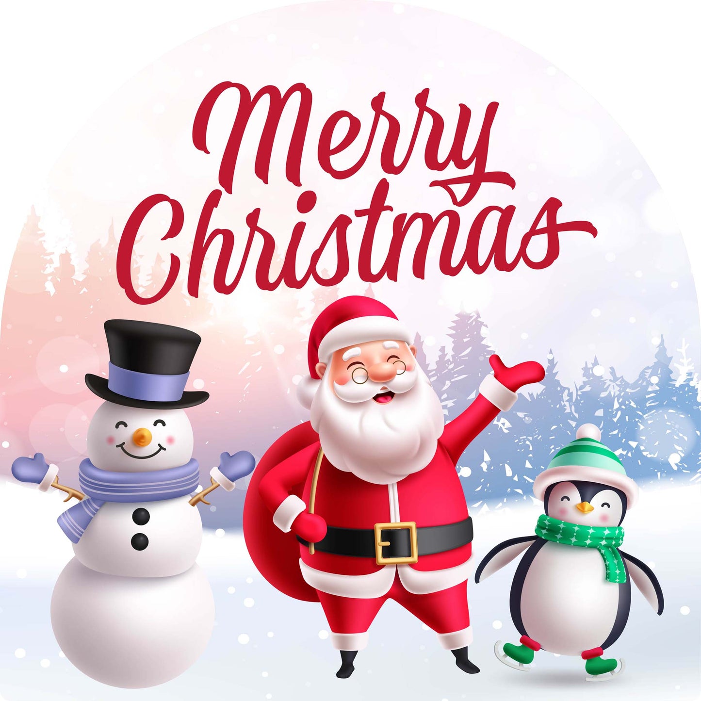 Snow Person Santa Penguin