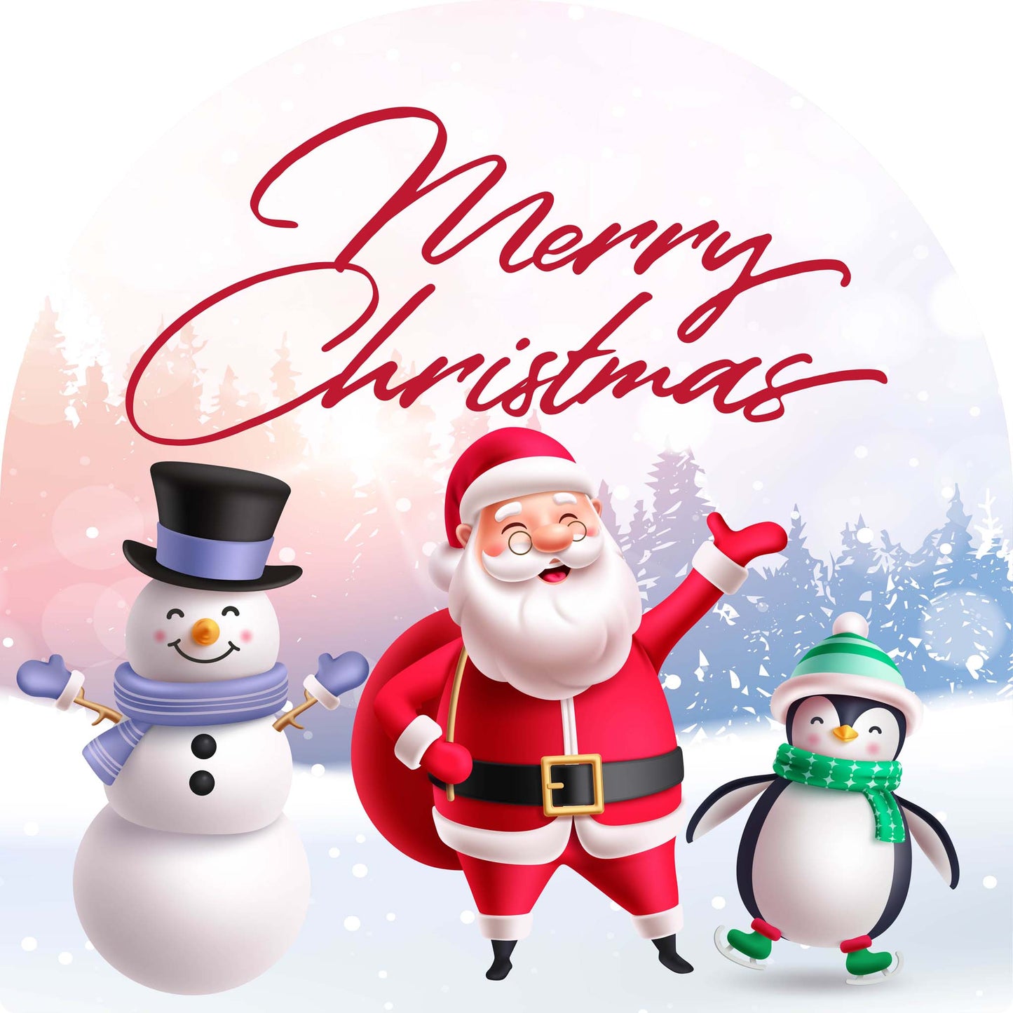 Snow Person Santa Penguin