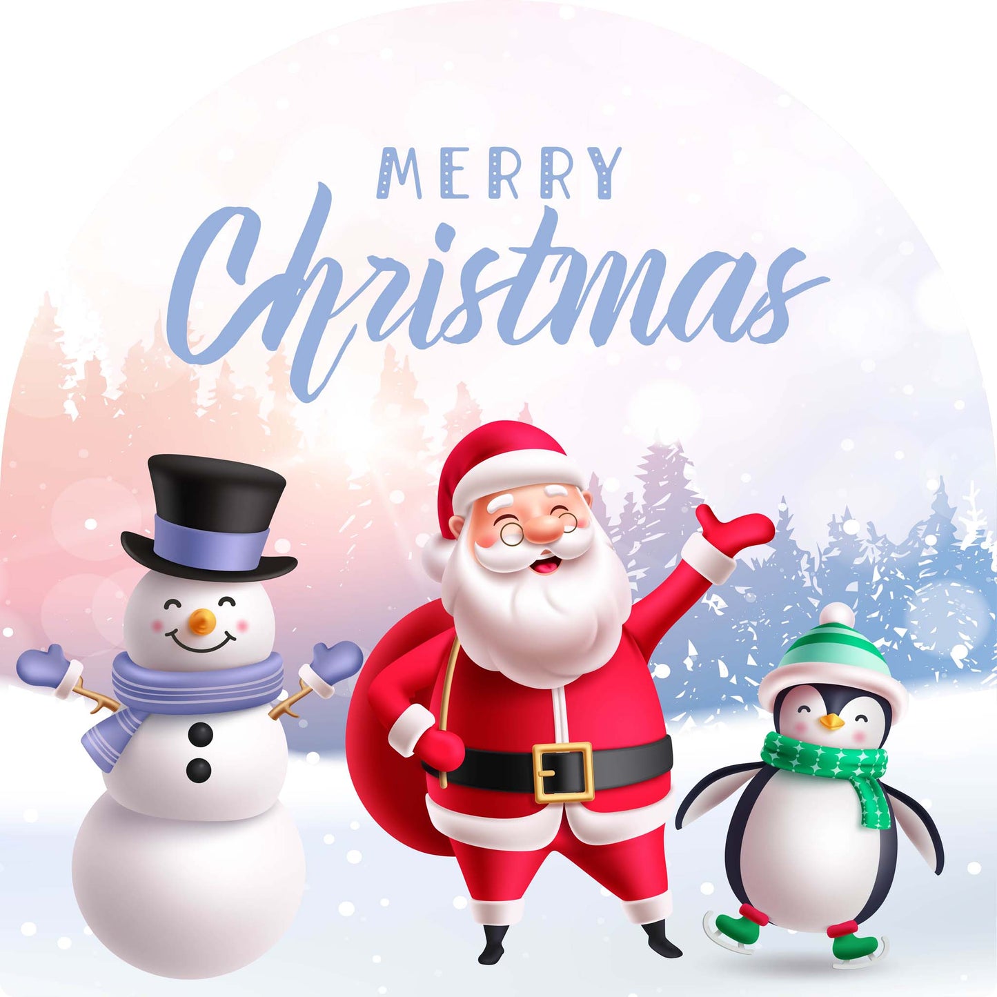 Snow Person Santa Penguin