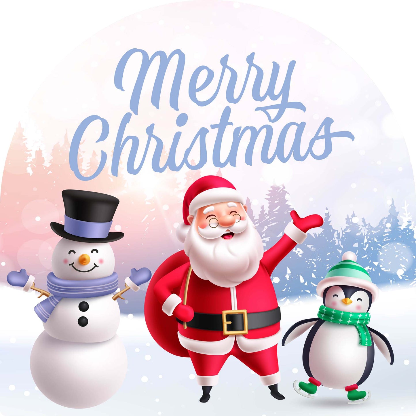 Snow Person Santa Penguin