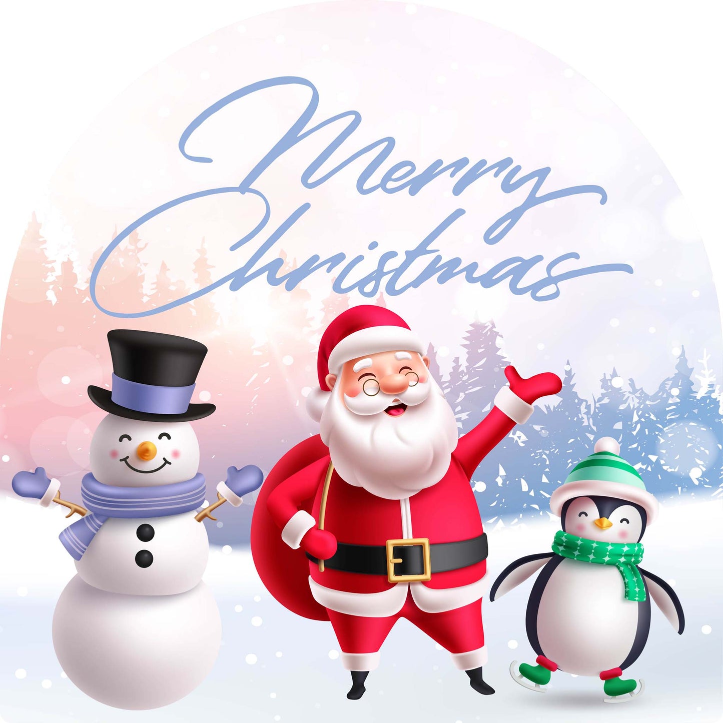 Snow Person Santa Penguin