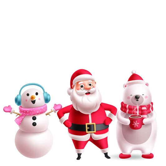 Snow Person Santa Polar Bear