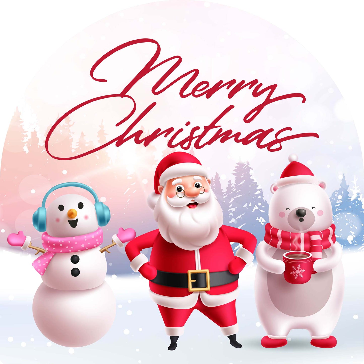 Snow Person Santa Polar Bear