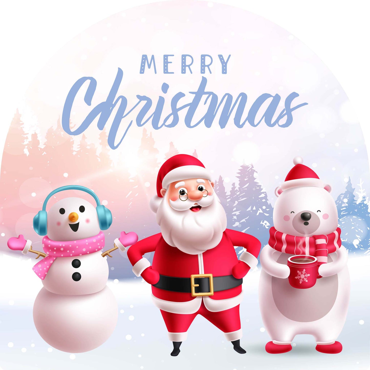 Snow Person Santa Polar Bear