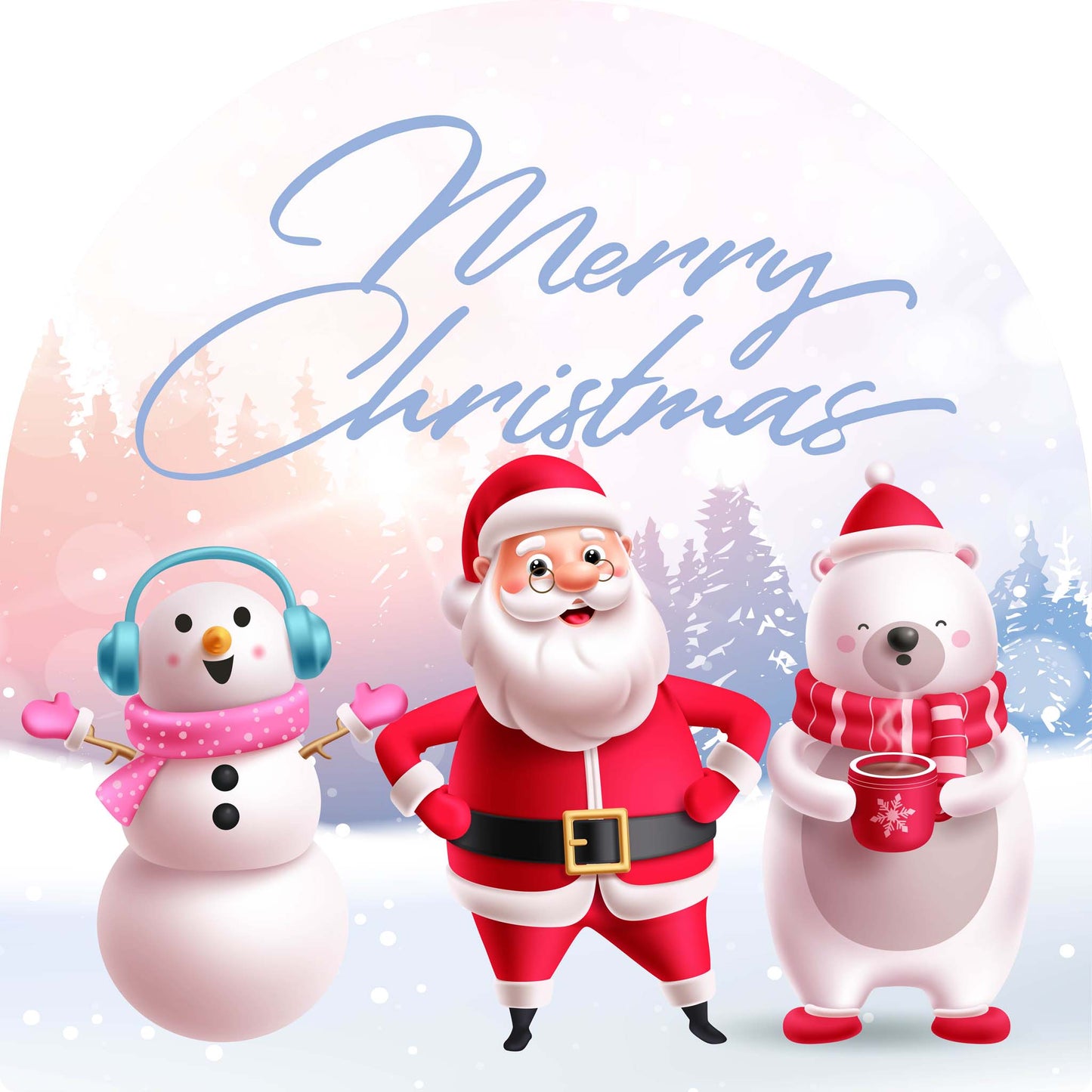 Snow Person Santa Polar Bear