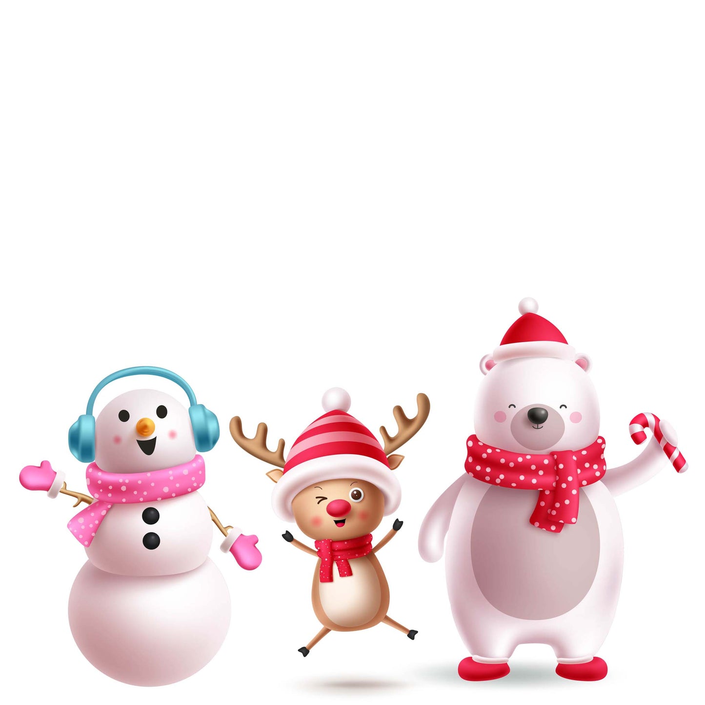 Snow Person Reindeer Polar Bear