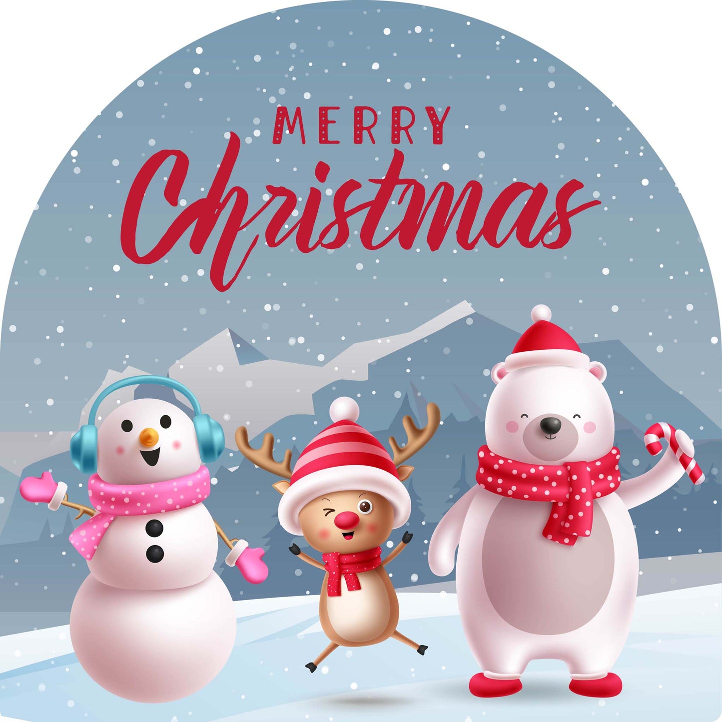 Snow Person Reindeer Polar Bear