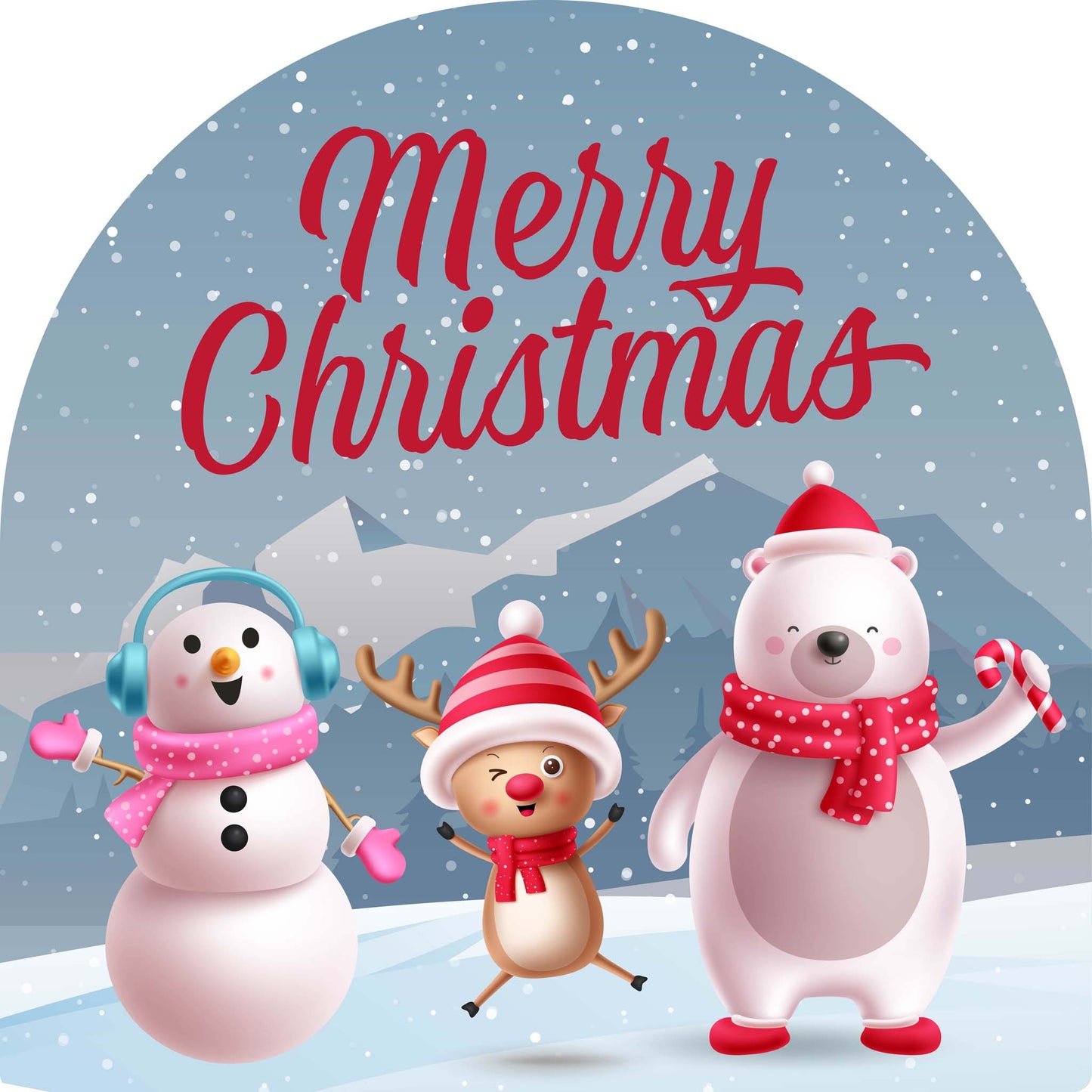 Snow Person Reindeer Polar Bear