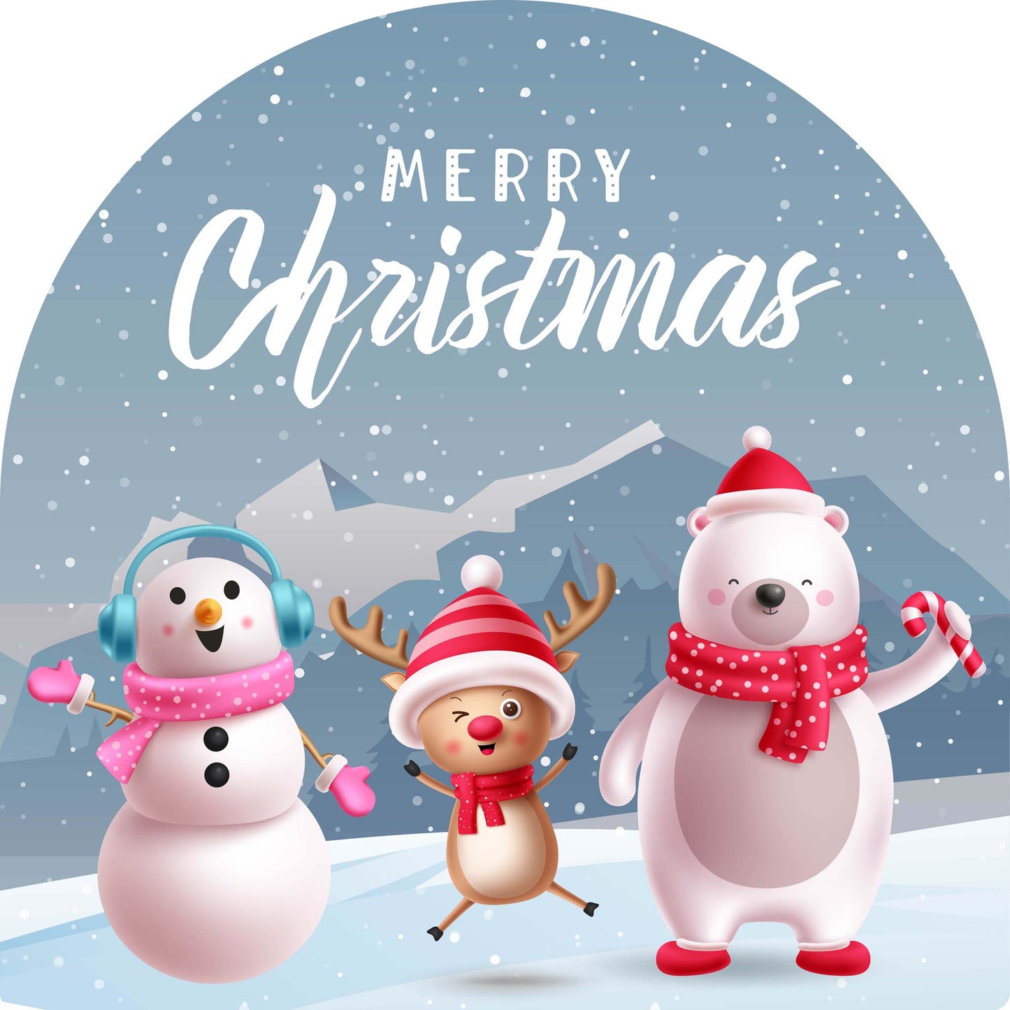 Snow Person Reindeer Polar Bear