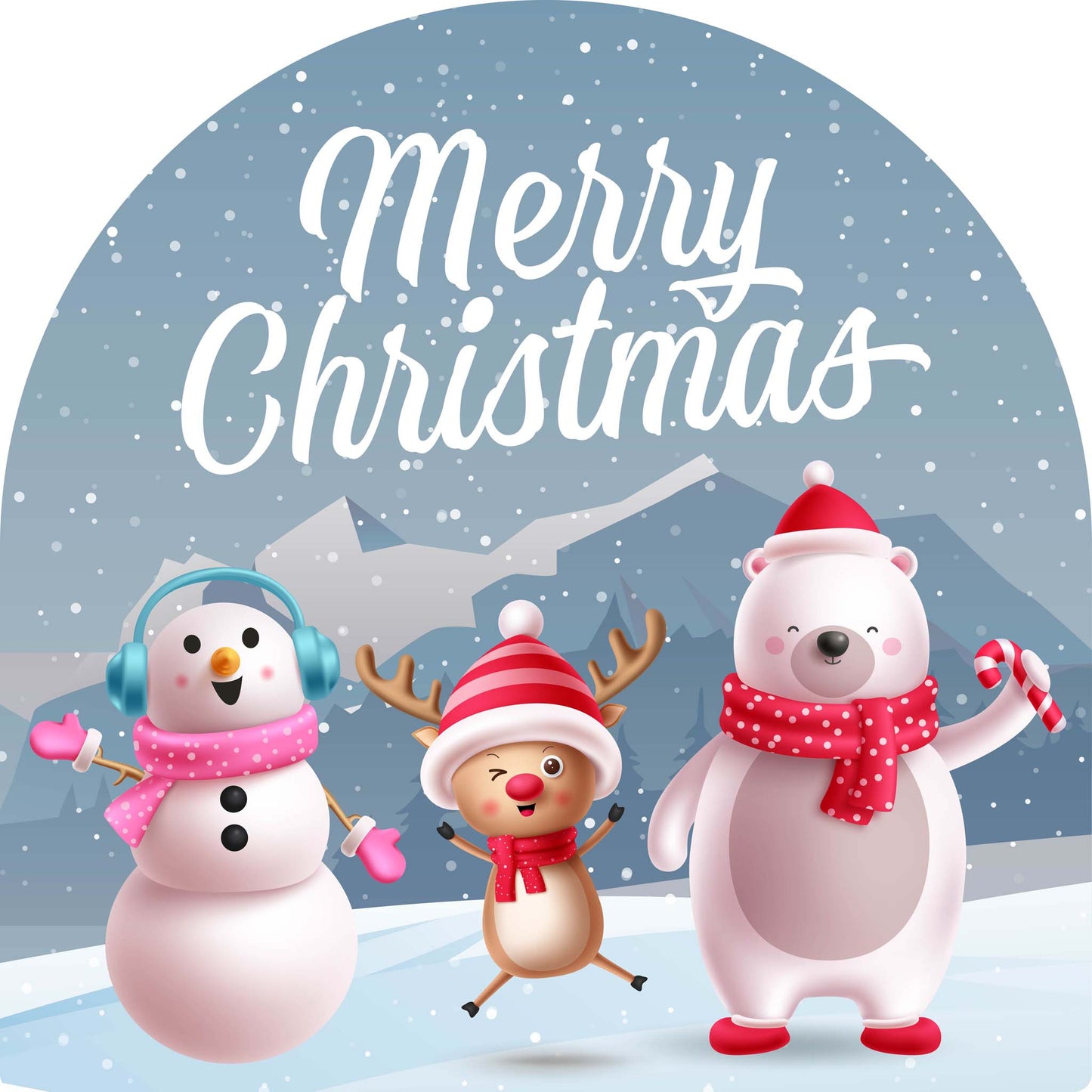 Snow Person Reindeer Polar Bear