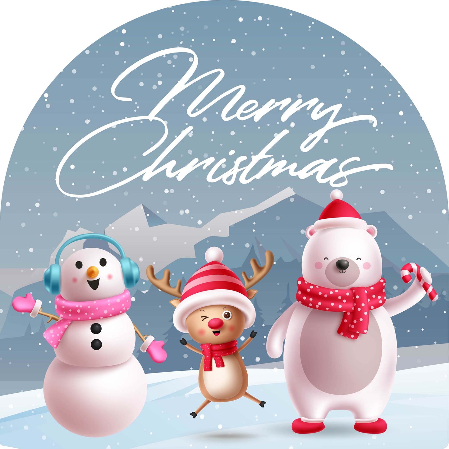 Snow Person Reindeer Polar Bear