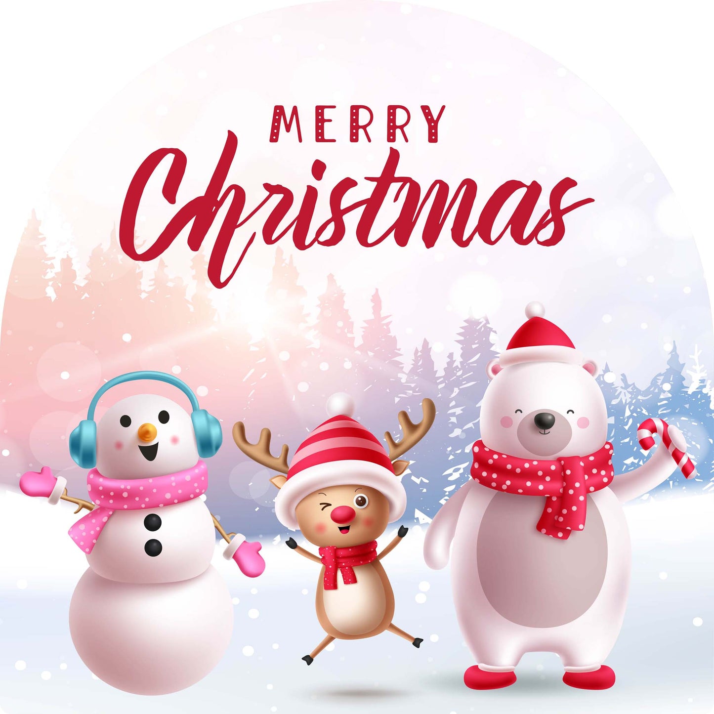 Snow Person Reindeer Polar Bear