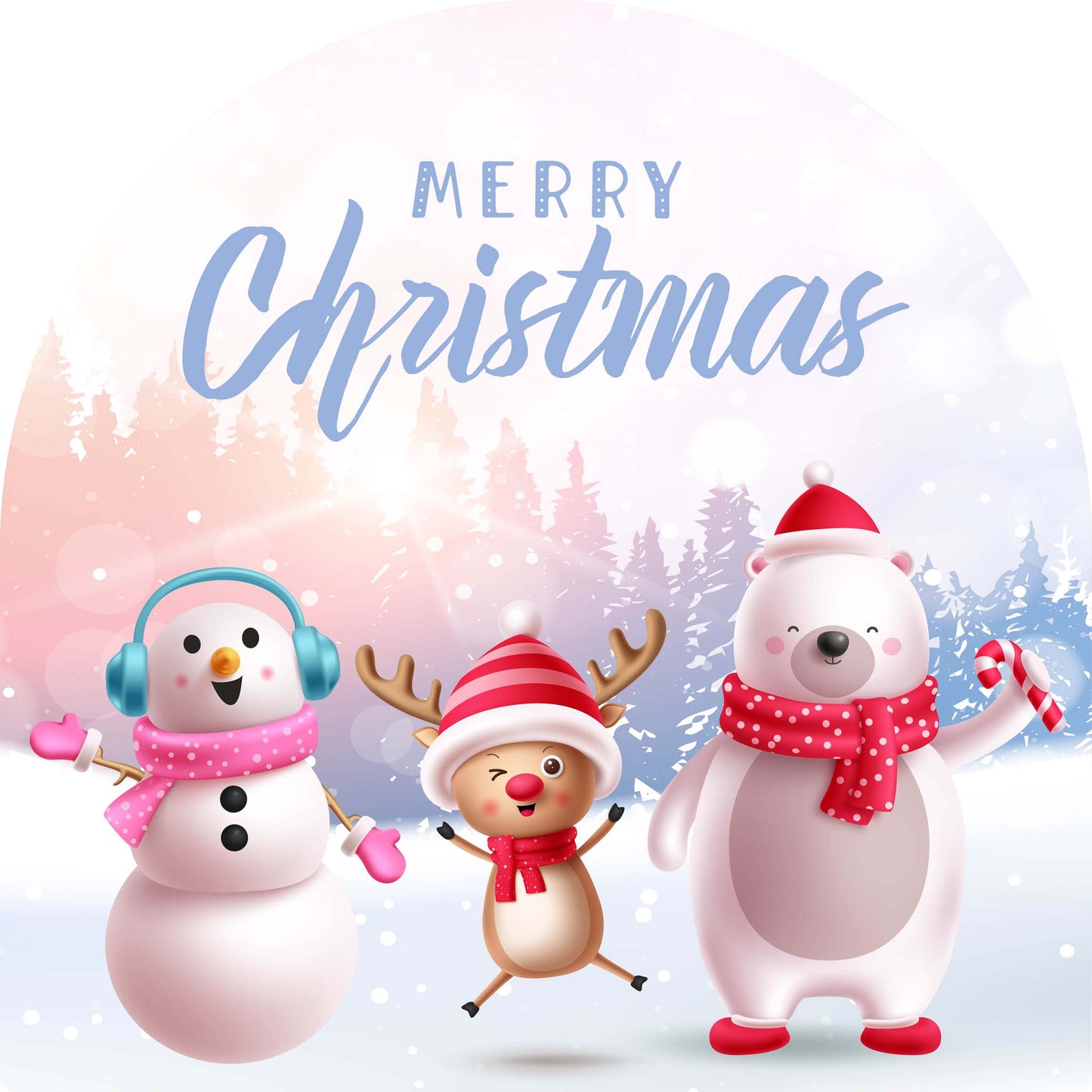 Snow Person Reindeer Polar Bear