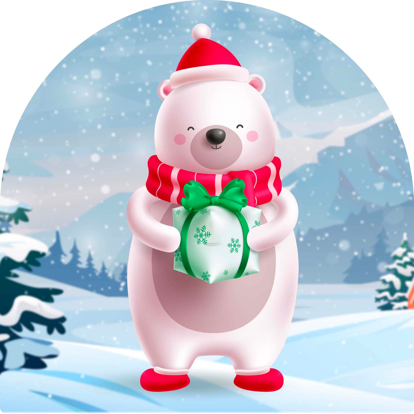 Polar Bear with Present